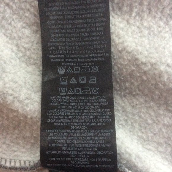 GUESS Long Sleeve Iconic Embossed Triangle Logo Grey Side Zip Sweatshirt Size XL - Picture 7 of 7